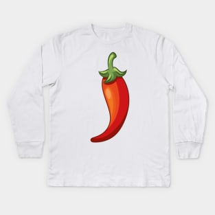 Red Chilli pepper Kids Long Sleeve T-Shirt